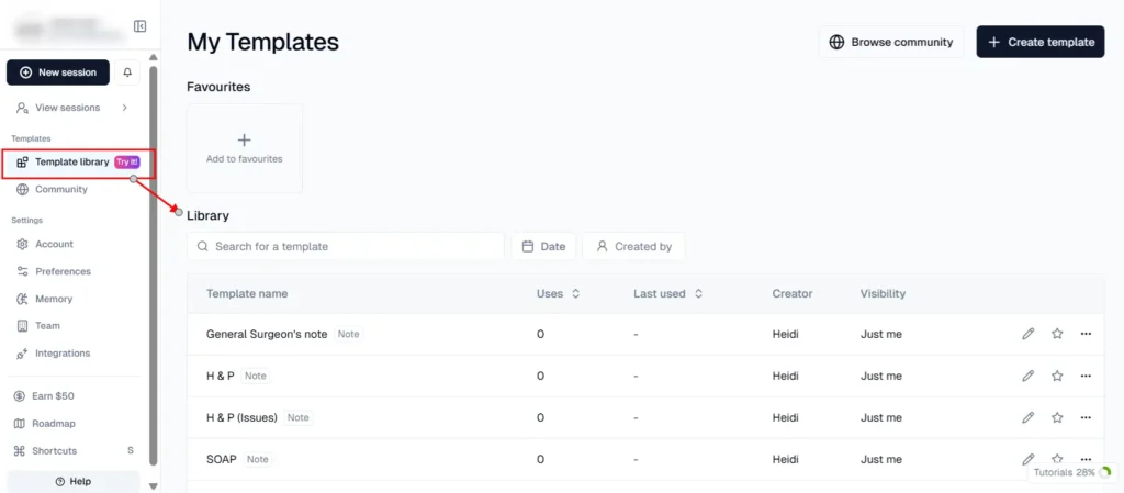 Heidi Health Templates and Customisation