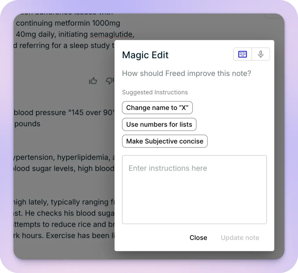 Making Corrections with Freed AI Magic Edit