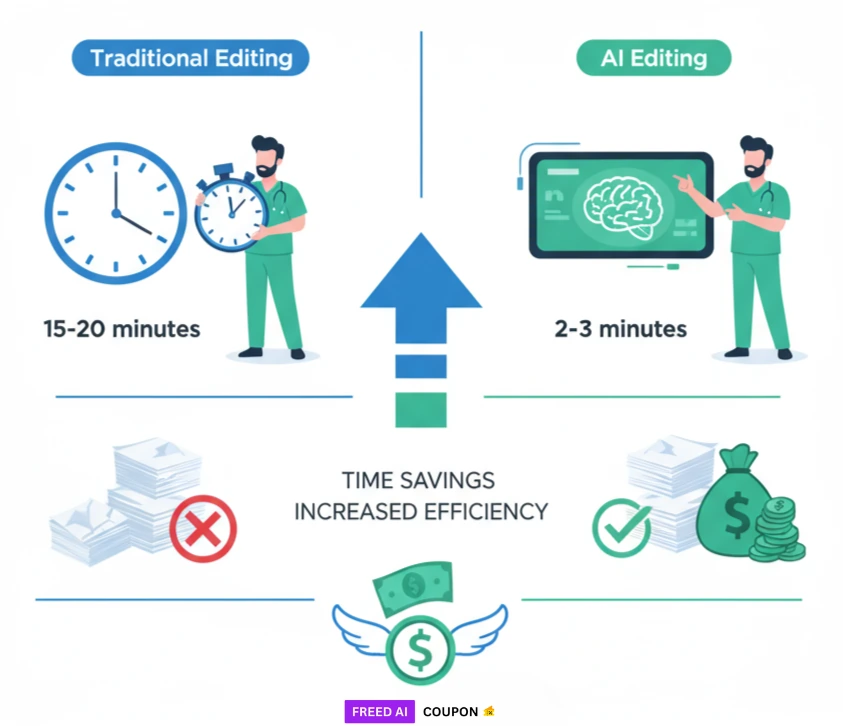 Traditional note editing vs AI Note editing